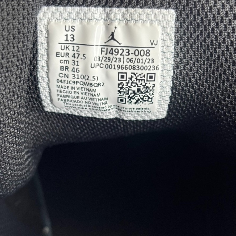 Nike Air Jordan 1 Mid SE Fat Tongue Men's US 13 Black/Vivid Orange FJ4923-008 - Picture 13 of 16